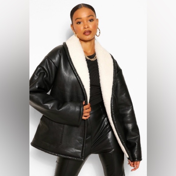 Faux Leather Jacket from Boohoo - Picture 1 of 5